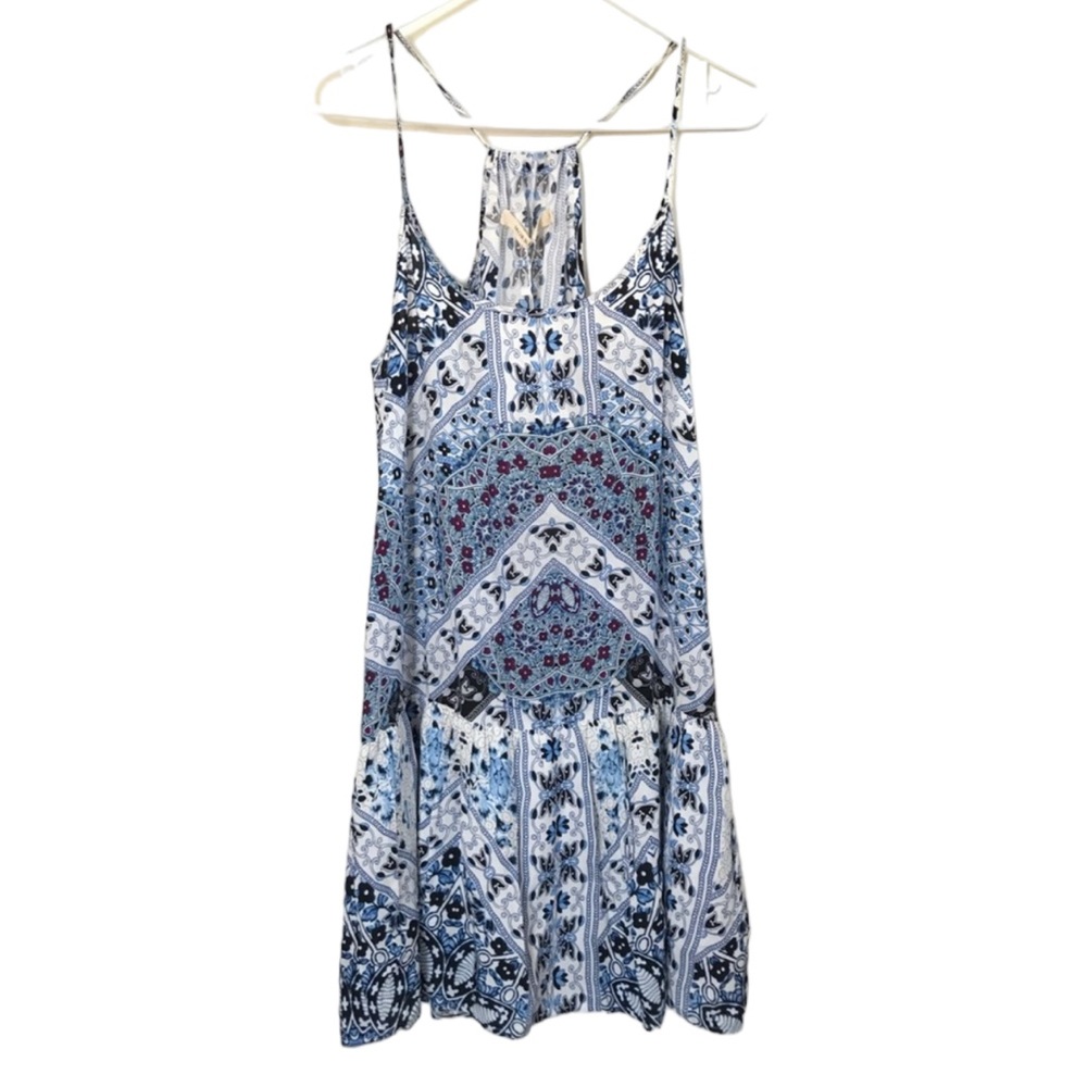 Morrisday The Label Blue Patterned Boho Dress